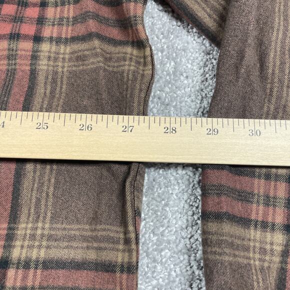 Carhartt Flannel Shirt Mens 2XL Tall Loose Fit Plaid Cotton Utility Brown - Picture 8 of 12